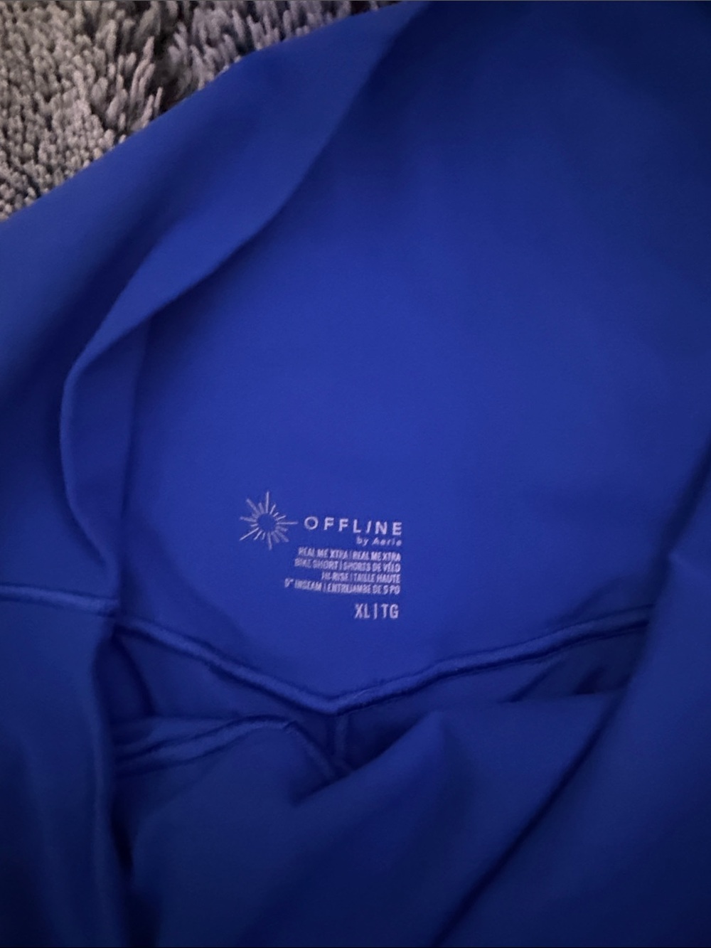 Offline by Aerie High-Rise Bike Shorts in Royal Blue - Picture 2 of 3